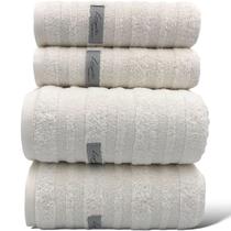 Jogo de Toalha Banho 04 Peças Loft - Branca - (02 Banho + 02 Rosto) - LMpeter