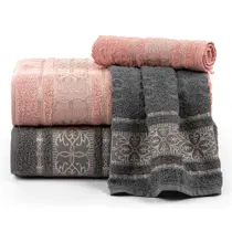 Jogo De Toalha Banho 4 Peças Jacquard 100% Algodão Munique Mafratex