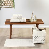 Jogo de Toalha Banho 5 Peças 100% Algodão Petit Poá