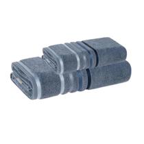 Jogo de Toalha Banho e Rosto Lumina Unika Karsten Azul Sereno Fio Penteado