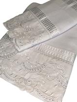 Jogo De Toalha Banho Luxo Nobre Bordadas 2 Peças (Banho e Rosto Bordado) Jogo De Toalha Banho Luxo Nobre Bordadas 2 Peças (Banho e Rosto Bordado)