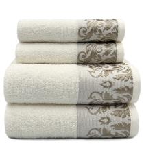 Jogo de Toalha Branca 04 Peças - Viena - (02 Banho + 02 Rosto) - LMpeter