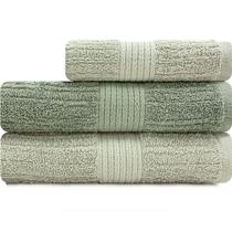 Jogo de Toalha Buddemeyer Fio Penteado Canelado 100% Algodão 3 peças Banho e Rosto Jogo de Toalha Buddemeyer Fio Penteado Canelado 100% Algodão 3 peças Banho e Rosto