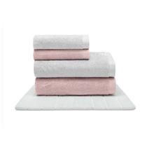 Jogo de Toalha Buettner 5 peças Murano Prata/Rosa