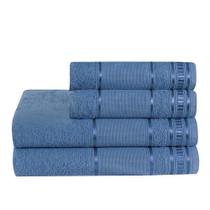 Jogo De Toalha De Banho 04 Peças Premium Azul Jeans Jogo De Toalha De Banho 04 Peças Premium Azul Jeans