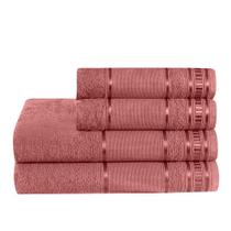 Jogo De Toalha De Banho 04 Peças Premium Cereja