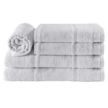Jogo de toalha de banho 05 peças slim plus 100%algodão branco
