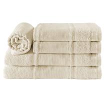 Jogo de toalha de banho 05 peças slim plus 100%algodão palha