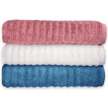 Jogo de toalha de banho 3 peças fio penteado 100% algodão