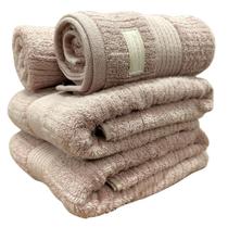 Jogo De Toalha de Banho e Rosto Buddemeyer Fio Penteado Canelado 4pçs Macio Jogo De Toalha de Banho e Rosto Buddemeyer Fio Penteado Canelado 4pçs Macio