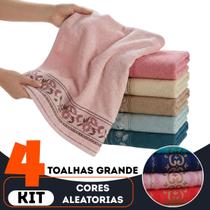 Jogo De Toalha De Banho Gigante Luxo Macia Alta Absorção Banheiro Decoração Enxoval Premium