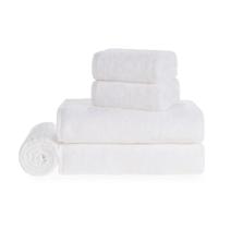 Jogo de Toalha de Banho Trussardi Branco Fontani - 5 Peças