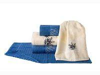 Jogo de Toalha Elegance Bordado ELE/ELA Felpa 100% Algodão