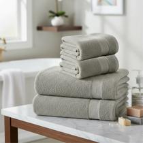 Jogo de Toalha Gigante Banhão e Rosto Ícone Nanosoft Camesa 4Pçs