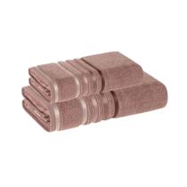 Jogo de Toalha Karsten Lumina Banho e Rosto Fio Penteado 500g/m²