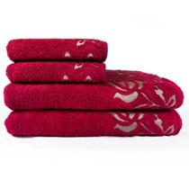 Jogo de Toalha Lmpeter Guadalupe (02 Banho 02 Rosto) Sangria