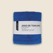 Jogo de Toalha Midelt com 2 Peças Algodão Azul - ACASA Jogo de Toalha Midelt com 2 Peças Algodão Azul - ACASA