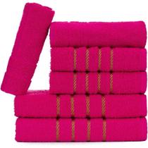 Jogo De Toalha Montreal Banhão + Rosto + Tapete Piso Luxuoso 100% Algodão Rosa Pink