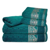 Jogo De Toalha Ohana (1 Banho + Rosto) 100% Algodão ul Jogo De Toalha Ohana (1 Banho + Rosto) 100% Algodão ul