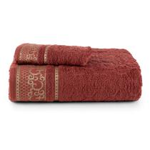 Jogo de Toalha Simples 2 Pçs Banho e Rosto Eudora