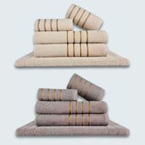 Jogo De Toalhas 10 Ps Coleo Montreal 100% Algodo Bege+cinza Jogo De Toalhas 10 Ps Coleo Montreal 100% Algodo Bege+cinza