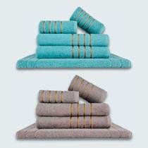 Jogo De Toalhas 10 Ps Coleo Montreal 100% Algodo Verde+cinza Jogo De Toalhas 10 Ps Coleo Montreal 100% Algodo Verde+cinza