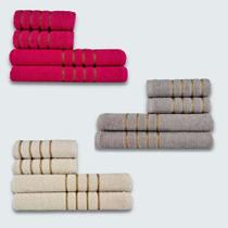 Jogo De Toalhas 12 Peas Coleo Montreal 100% Algodo Rs+cz+bg Jogo De Toalhas 12 Peas Coleo Montreal 100% Algodo Rs+cz+bg