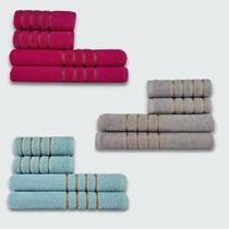 Jogo de Toalhas 12 peças Coleção Montreal 100% Algodão RS+CZ+VD Jogo de Toalhas 12 peças Coleção Montreal 100% Algodão RS+CZ+VD