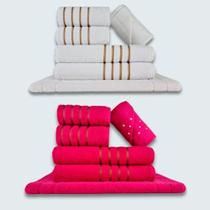 Jogo De Toalhas 12 Ps Coleo Montreal 100% Algodo Br+rs Jogo De Toalhas 12 Ps Coleo Montreal 100% Algodo Br+rs