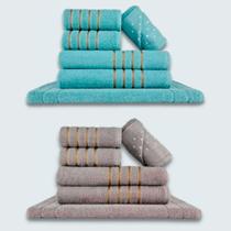 Jogo De Toalhas 12 Ps Coleo Montreal 100% Algodo Vd+cz Jogo De Toalhas 12 Ps Coleo Montreal 100% Algodo Vd+cz