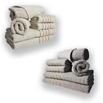 Jogo De Toalhas 12pcs - 4 Banhos 4 Rosto 4 Tapetes Bg+cz