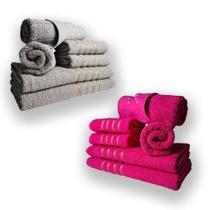 Jogo De Toalhas 12pcs - 4 Banhos 4 Rosto 4 Tapetes Cz+rs