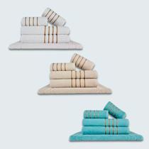 Jogo De Toalhas 15 Ps Coleo Montreal 100% Algodo Br+bg+vd Jogo De Toalhas 15 Ps Coleo Montreal 100% Algodo Br+bg+vd