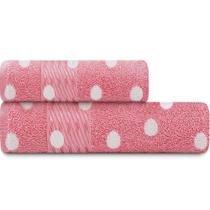 Jogo de Toalhas 2 pçs Banho e Rosto 100% Algodão Felpuda Dohler Prisma Formosa