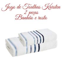 Jogo de Toalhas 2 peças Banhão/Rosto Karsten Lumina Branca Jogo de Toalhas 2 peças Banhão/Rosto Karsten Lumina Branca