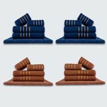 Jogo de Toalhas 20 pçs Coleção Montreal 100% Algodão AZ+MR