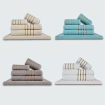 Jogo de Toalhas 20 pçs Coleção Montreal 100% Algodão BG+VD+CZ+BR Jogo de Toalhas 20 pçs Coleção Montreal 100% Algodão BG+VD+CZ+BR