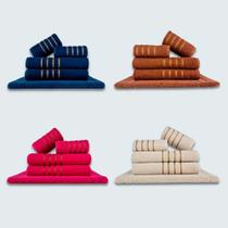 Jogo De Toalhas 20 Ps Coleo Montreal 100% Algodo Az+mr+rs+bg Jogo De Toalhas 20 Ps Coleo Montreal 100% Algodo Az+mr+rs+bg