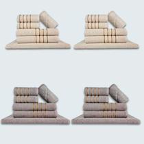 Jogo De Toalhas 24 Pçs Coleção Dubai 100% Algodão Bg+cz