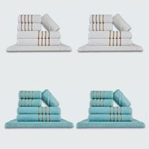 Jogo de Toalhas 24 pçs Coleção Montreal 100% Algodão BR+VD