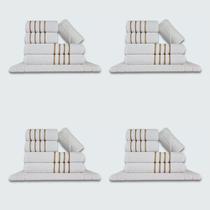 Jogo de Toalhas 24 pçs Coleção Montreal 100% Algodão Branco