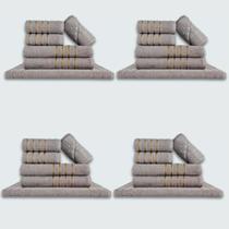 Jogo de Toalhas 24 pçs Coleção Montreal 100% Algodão Cinza Jogo de Toalhas 24 pçs Coleção Montreal 100% Algodão Cinza