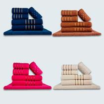 Jogo De Toalhas 24 Ps Coleo Montreal 100% Algodo Az+mr+rs+bg Jogo De Toalhas 24 Ps Coleo Montreal 100% Algodo Az+mr+rs+bg