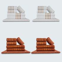 Jogo De Toalhas 24 Ps Coleo Montreal 100% Algodo Br+mr