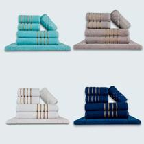 Jogo De Toalhas 24 Ps Coleo Montreal 100% Algodo Vd+cz+br+az Jogo De Toalhas 24 Ps Coleo Montreal 100% Algodo Vd+cz+br+az