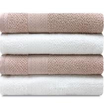 Jogo de Toalhas 4 Peças Banho 100% Algodão Empire Karsten