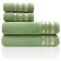 Jogo de Toalhas 4 Peças Marselha 100% Algodão Felpudas