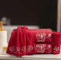 Jogo de Toalhas 5 Peças 2 banho, 2 rosto e 1 piso Guardalupe