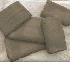 Jogo de Toalhas 5 Peças Linha Barcelona Mafratex - Banho, Rosto e Piso 100% Algodão Maciez Extra