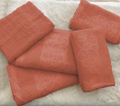 Jogo de Toalhas 5 Peças Linha Barcelona Mafratex - Banho, Rosto e Piso 100% Algodão Maciez Extra